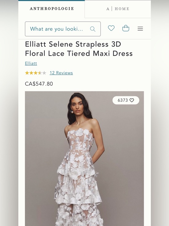 Anthropologie Dresses & Skirts - White Floral Lace Tiered Midi Dress